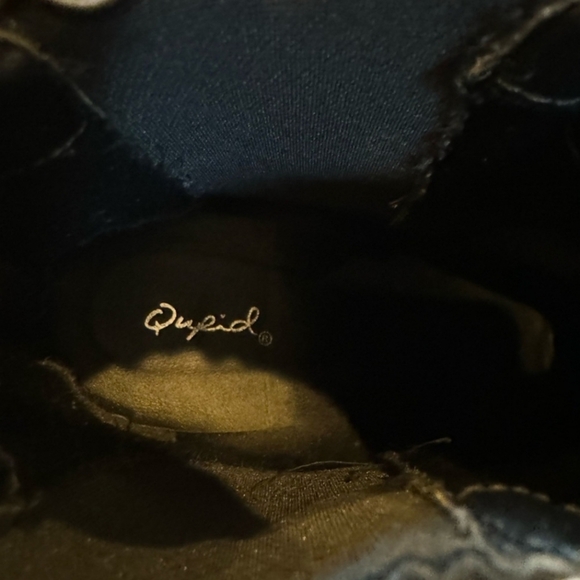 Cupid Faux Snakeprint 3" Block Heel Boots. Size 9 - Picture 5 of 6